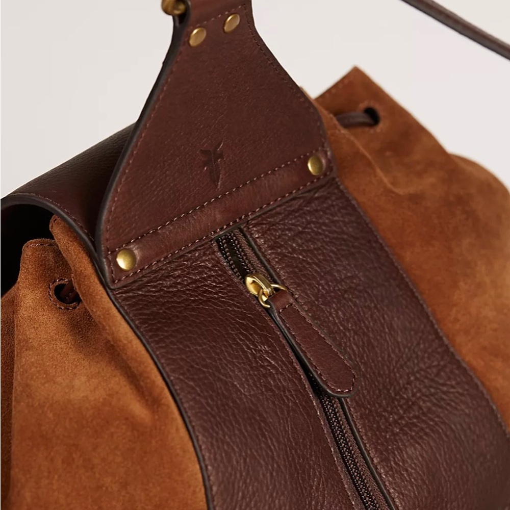Frye Clara Suede Fringe Backpack bag. Super Rare ✨ - Picture 8 of 9